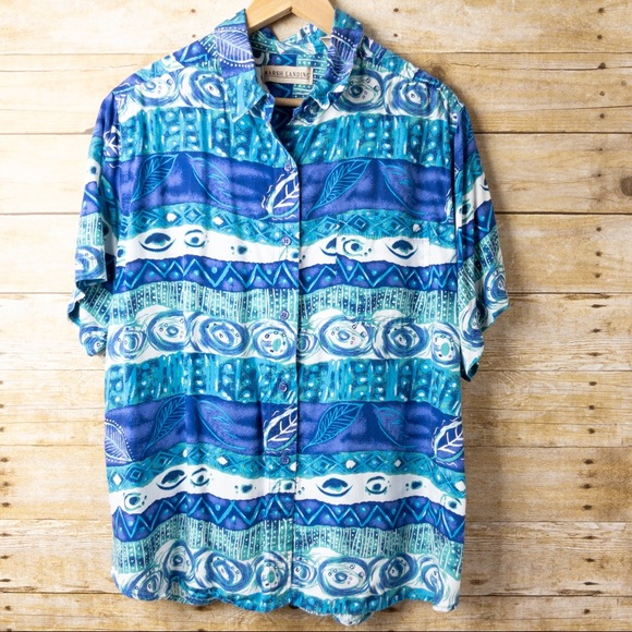 Marsh Landing Tops - Marsh Landing Short Sleeve Buttondown